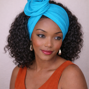 bandeau flexible uni bleu  avec fi aluminium intégré